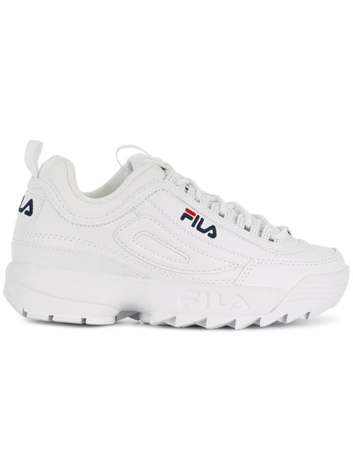 Fila Cleated Flatform Sneakers - White