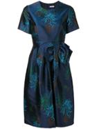 P.a.r.o.s.h. Floral Midi Cocktail Dress - Blue