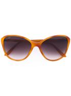 Cartier Oversized Cat Eye Sunglasses - Yellow & Orange