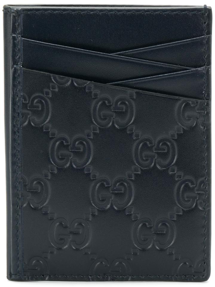 Gucci Gucci Signature Card Case - Blue