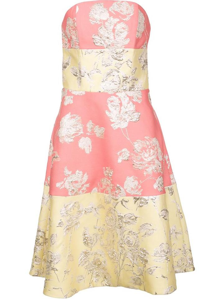 Christian Siriano Brocade Strapless Dress, Women's, Size: 4, Pink/purple, Polyester