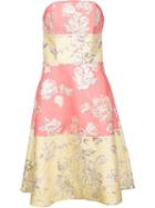 Christian Siriano Brocade Strapless Dress, Women's, Size: 4, Pink/purple, Polyester