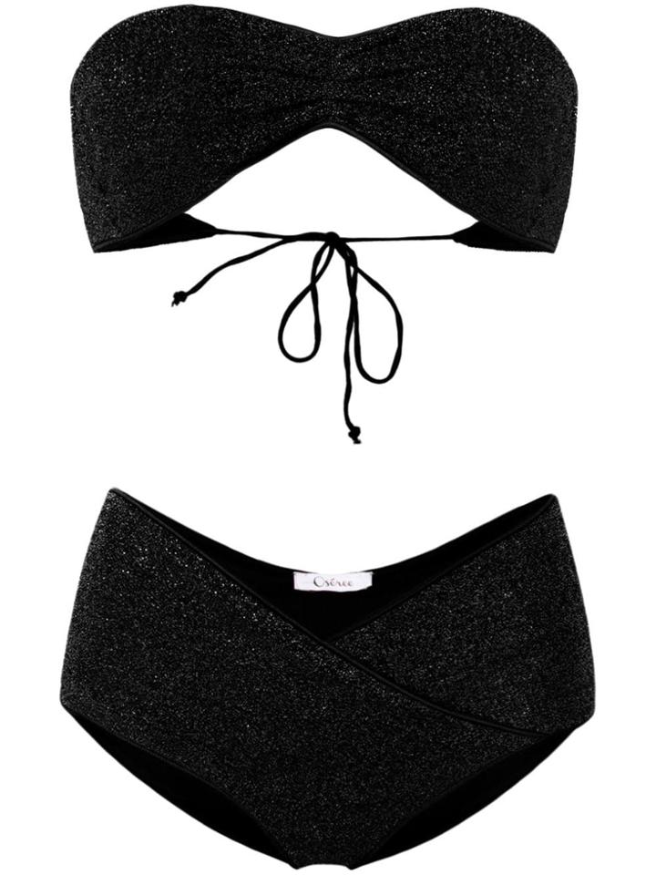 Oseree Lurex Two-piece Bikini - Black