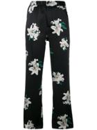 Dondup Floral Print Trousers - Black