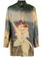 Oamc Long Photographic Print Shirt - Green