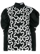 J.w. Anderson Squiggle Print Puff Sleeve Blouse