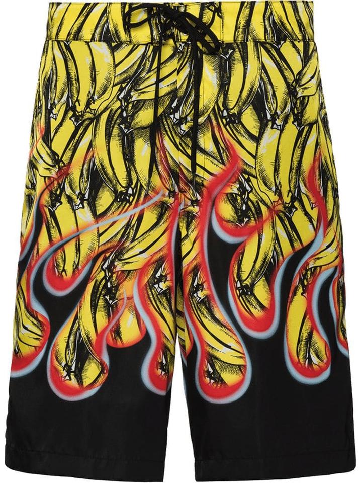 Prada Nylon Gabardine Swim Trunks - Yellow