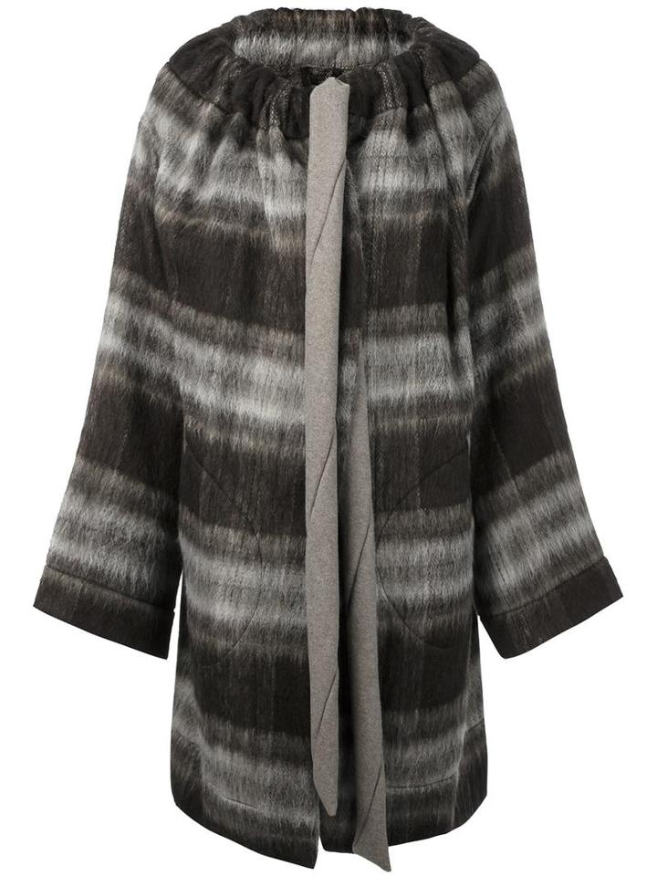 Vivienne Westwood Anglomania Checked Single Breasted Coat, Women's, Size: S/m, Brown, Acrylic/polyamide/polyester/alpaca