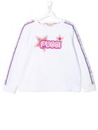 Emilio Pucci Junior Teen Logo Print Sweatshirt - White