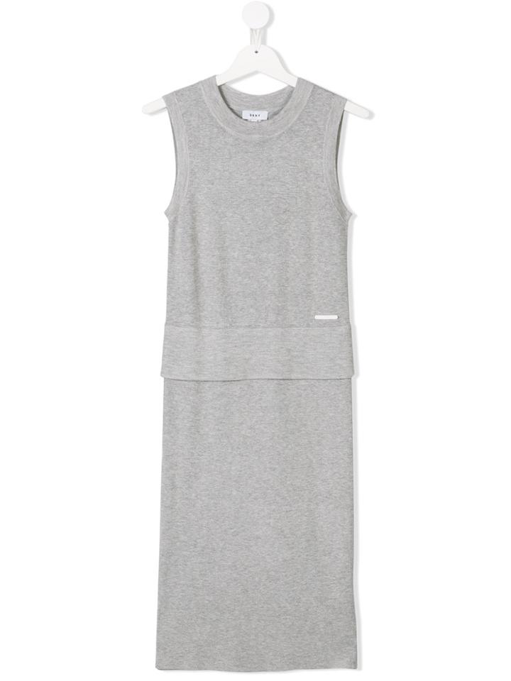 Dkny Kids Jersey Tank Dress - Grey