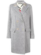 Ermanno Scervino Double Breasted Jewelled Coat - Black