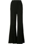 Hellessy Slit Leg Flared Trousers, Size: 4, Black, Viscose/spandex/elastane/silk