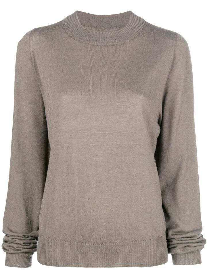 Rick Owens Long-sleeve Fitted Sweater - Grey