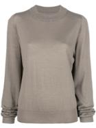 Rick Owens Long-sleeve Fitted Sweater - Grey