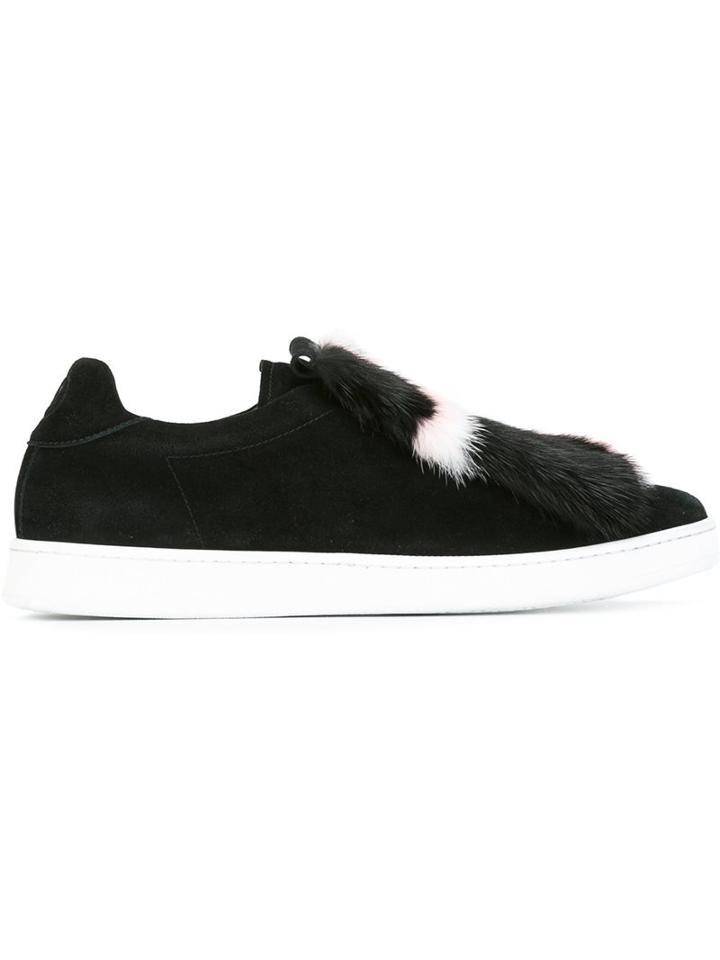Joshua Sanders Fur Slip-on Sneakers
