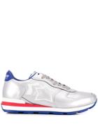 Atlantic Stars Metallic Lace-up Sneakers - Silver