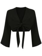 Olympiah Lucca Cropped Blouse - Black