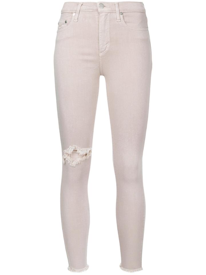 Nobody Denim Cult Skinny Ankle Blossom - Pink & Purple