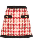 Gucci Tweed Mini Skirt - Red