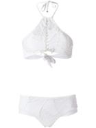 Amir Slama - 'top' Bikini Set - Women - Elastodiene - P, White, Elastodiene