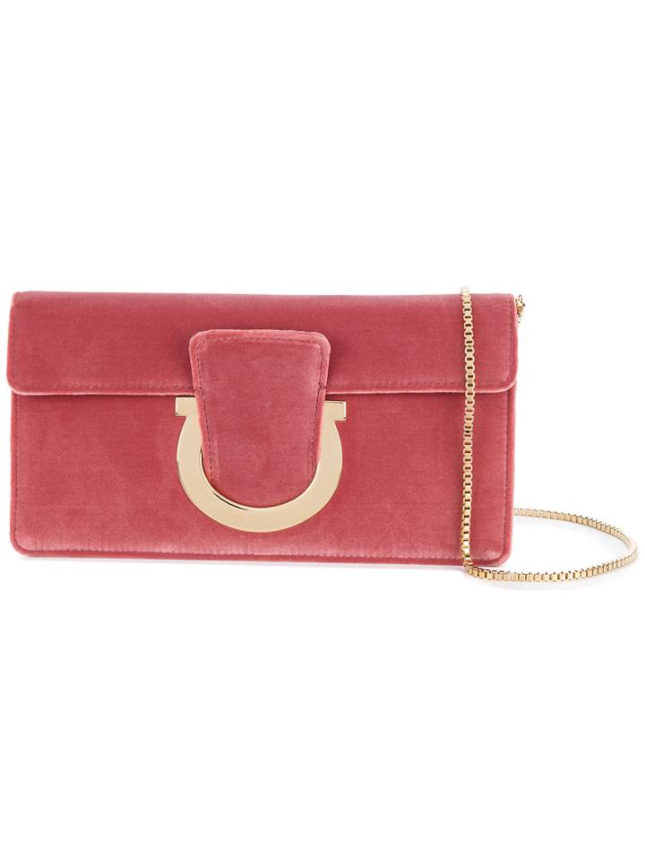 Salvatore Ferragamo Thalia Clutch Bag - Pink & Purple