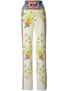 Etro Floral Print Trousers, Women's, Size: 40, Silk/spandex/elastane