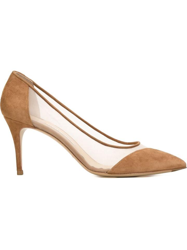 Bionda Castana 'lama' Sheer Panel Pointed Pumps