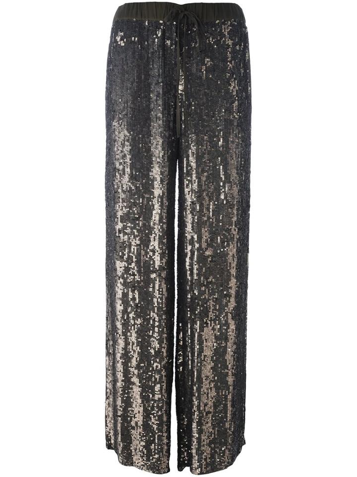 P.a.r.o.s.h. Sequin Embellished Wide Leg Trousers