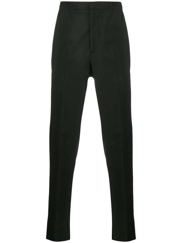 Sideband Trousers - Men - Silk/virgin Wool - 48, Black, Silk/virgin Wool, Alexander Mcqueen
