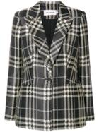 Self-portrait Plaid Jacket - Black