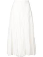 Zimmermann Midi Pleated Skirt - White