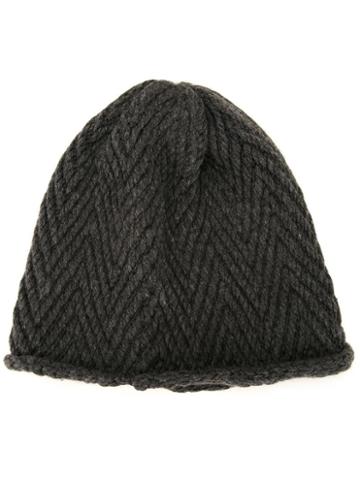 Soe Chevron Knit Cap, Men's, Grey, Cashmere