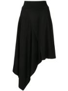 Ck Calvin Klein Paneled Asymmetric Skirt - Black