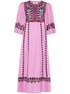Figue Electra Embroidered Dress - Pink