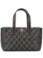 Chanel Pre-owned Wild-stitch Tote - Black