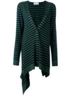 Christian Wijnants 'krista' Striped Cardigan, Women's, Size: Medium, Blue, Polyester/viscose/virgin Wool