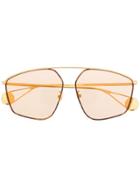 Gucci Eyewear Oversized Tinted Sunglasses - Gold