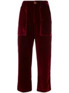 Jejia High-rise Cropped Trousers - Red