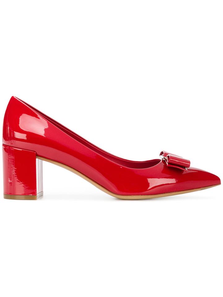Salvatore Ferragamo Pointed Alice Pumps - Red