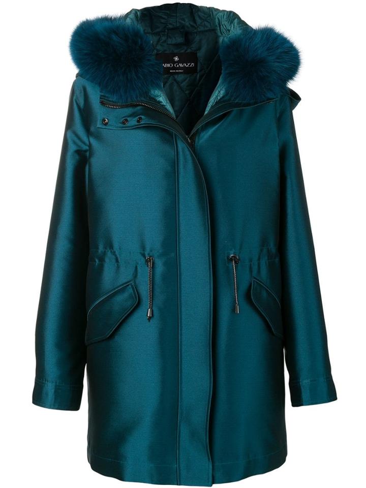 Liska Hooded Classic Coat - Blue