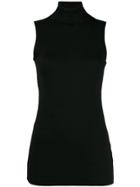 Brunello Cucinelli Roll Neck Knitted Top - Black