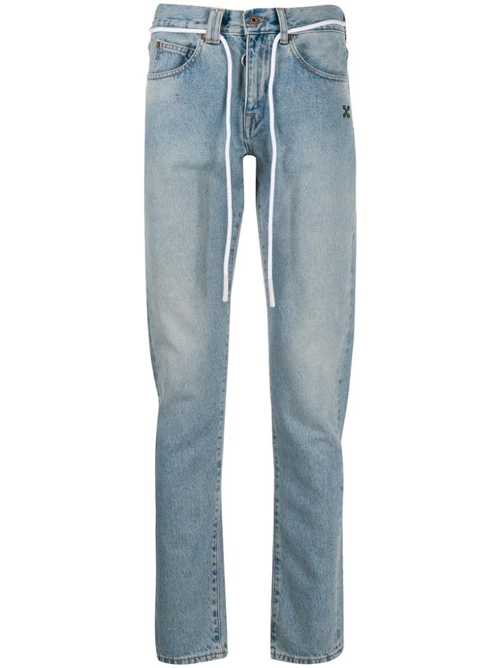 Off-white Straight-leg Relaxed Jeans - Blue