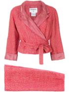 Chanel Vintage 1999 Tweed Skirt Suit - Pink & Purple
