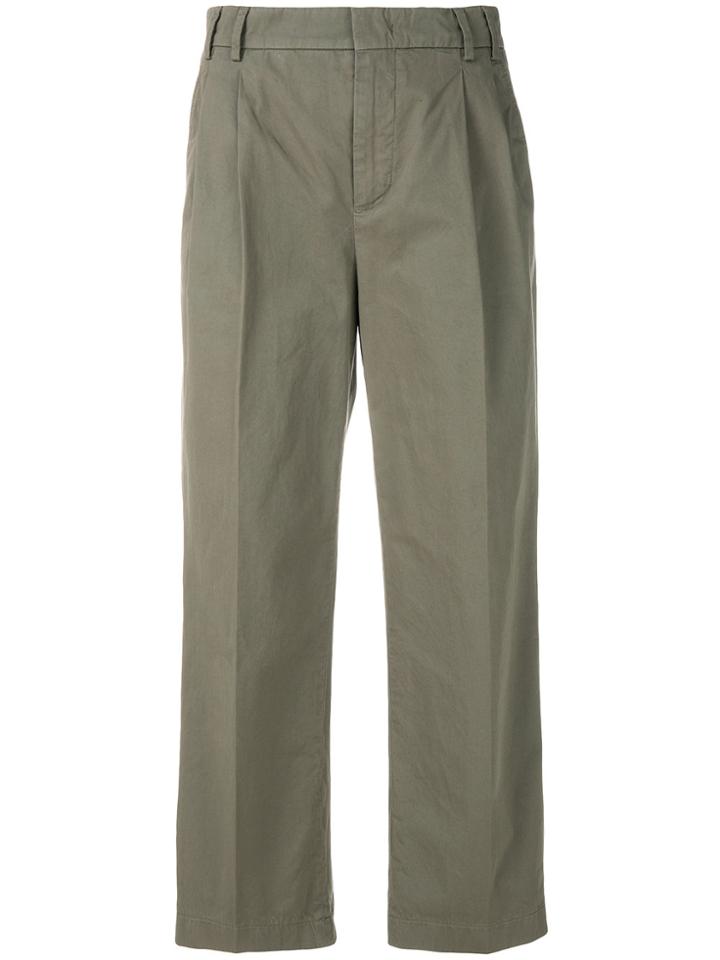 Aspesi Casual Cropped Chinos - Green