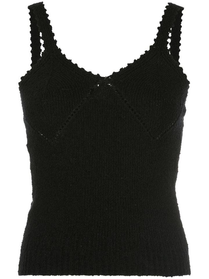 Rachel Comey Scalloped Trim Top - Black