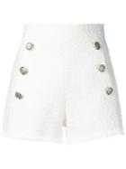 Forte Dei Marmi Couture Button Tweed Shorts - White