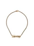 Balenciaga Typo Necklace - Gold