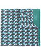 Mp Massimo Piombo Printed Silk Scarf, Men's, Silk