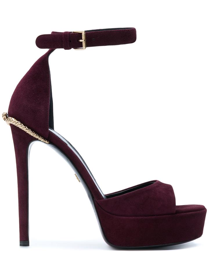 Roberto Cavalli Platform Sandals - Pink & Purple