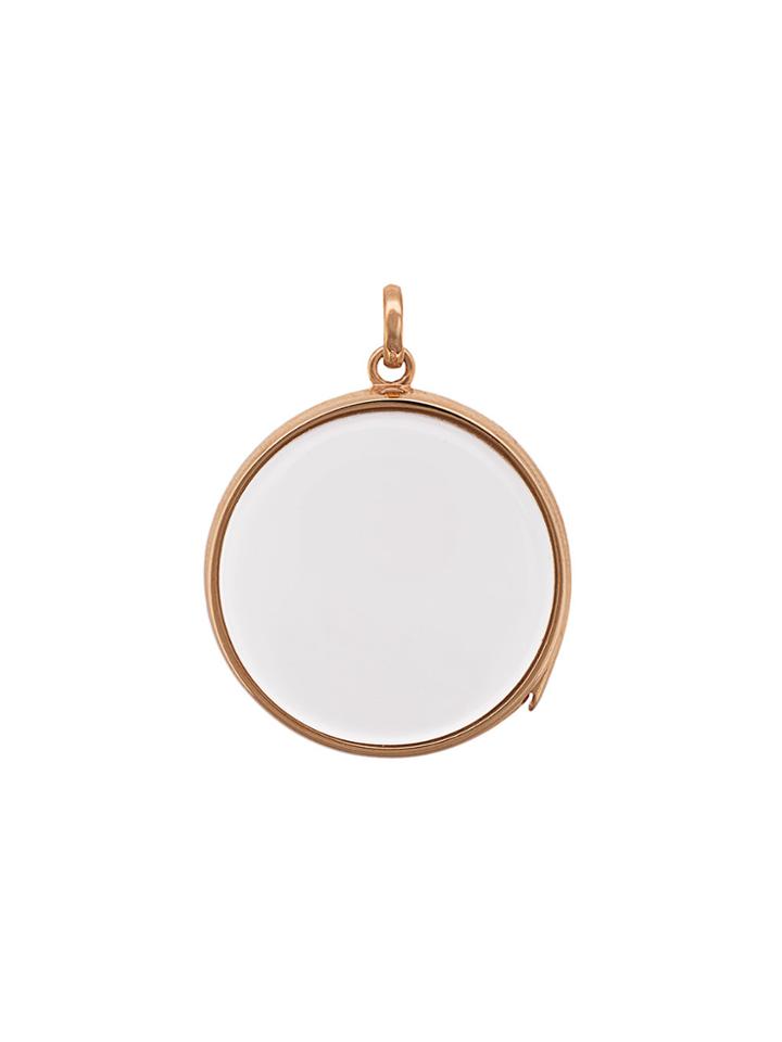 Loquet Large Round Locket - Nude & Neutrals